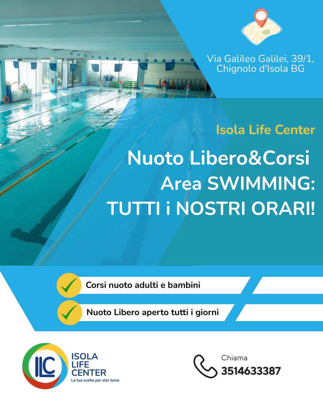 Isola Life Center - Area Swimming: NUOTA CON NOI!