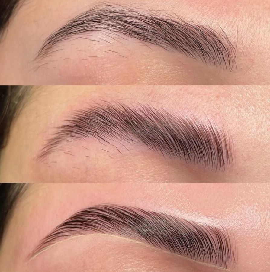 sopracciglia perfette curate sguardo intenso colorate forti tatoo effetto 